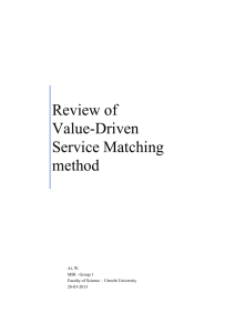 Example of Value-Driven Service Matching