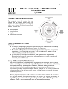 BILS 3310 - The University of Texas at Brownsville