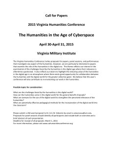 the CFP in Word - Virginia Humanities Conference