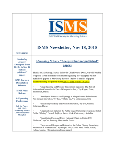 ISMS Newsletter November 18, 2015