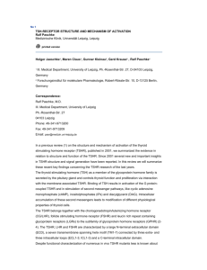 TSH Receptor Structure and Mechanism of Action