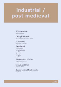 Archaeological Study Post Medieval Industrial