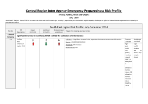 Central Region Inter Agency Emergency Preparedness Risk Profile