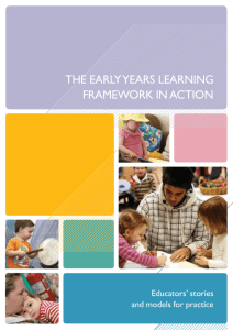The Early Years Learning Framework In Action