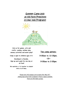Summer Camp 2015 at Hill Farm Preschool 3