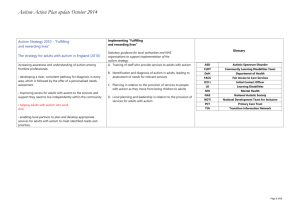 Autism Strategy 2010 - *Fulfilling