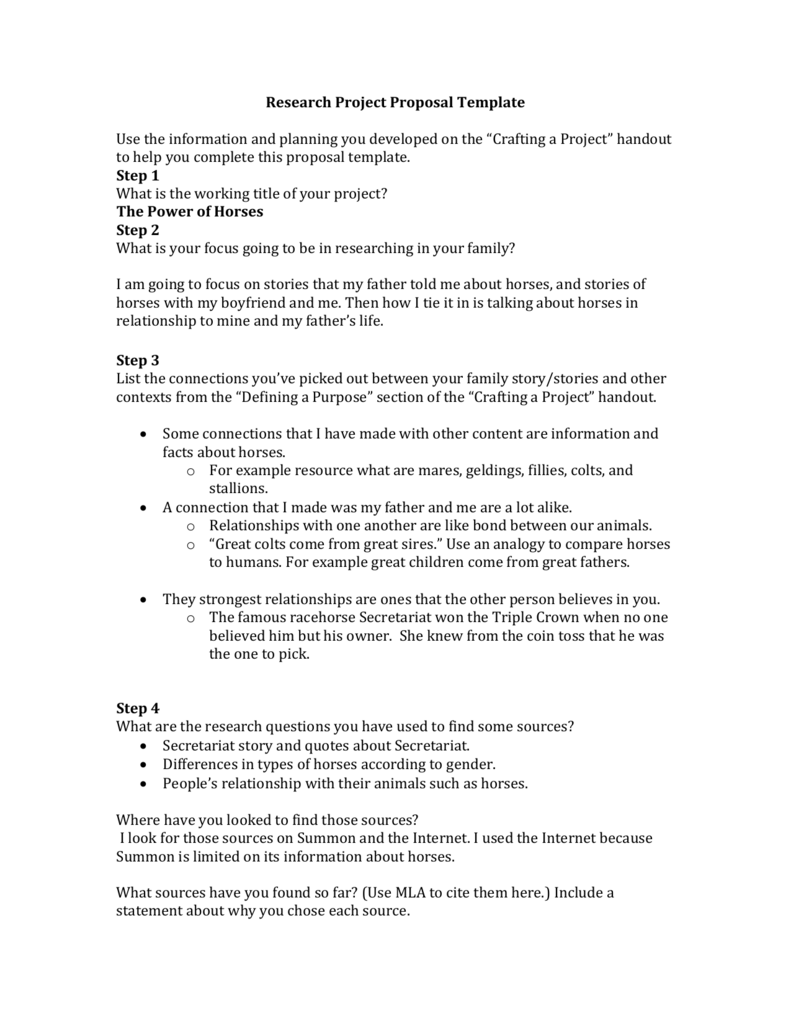 mla research proposal template