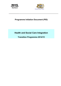 1. Programme Initiation Document Authorisation