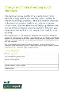 Energy audit checklist