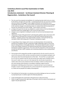 Canterbury District Local Plan Examination in Public July 2015