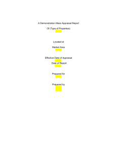 Mass Demonstration Appraisal Template