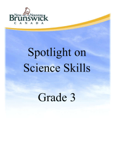 Grade 3 Spotlight on Science Skills