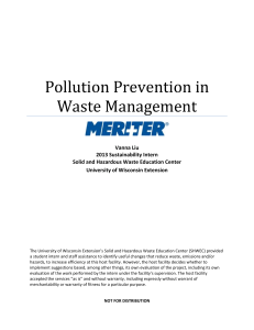 Pollution Prevention in Waste Management