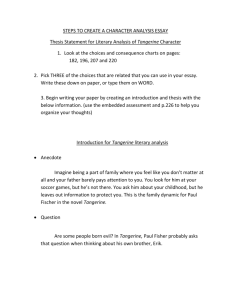 how to write a literary analysis essay tangerine