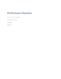 SQL Server Performance Baseline Template