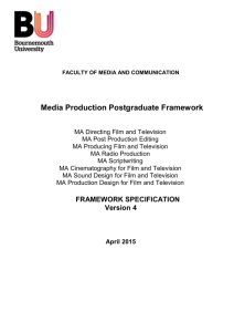 Media Production Postgraduate Framework