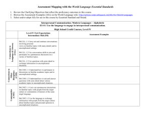 Level 4 - World Language Essential Standards