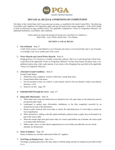 2015 LOCAL RULES & CONDITIONS OF COMPETITION The Rules