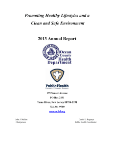 2013 Annual Report - Ocean County Health Department