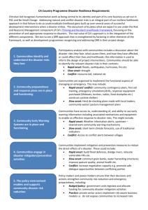 CA Country Programme Disaster Resilience Requirements