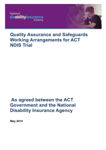 Working Arrangements Quality Assurance and Safeguards