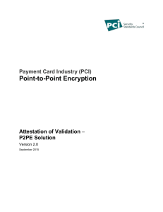 P2PE Solution AOV - PCI Security Standards Council