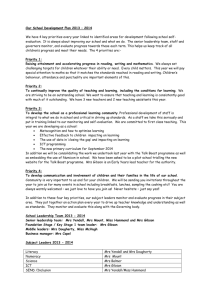 School Development Plan - Sowerby Primary School