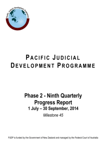 PJDP 9th Quarterly Report (Jul-Sep 2014)