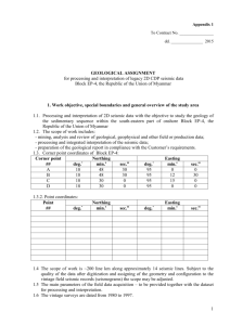 Appendix 1 To Contract No. dd. 2015 GEOLOGICAL assignment for