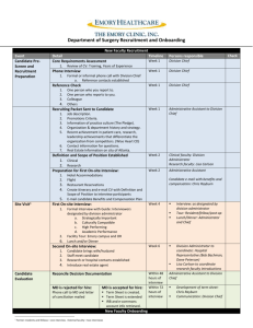 Recruitment and Onboarding Checklist