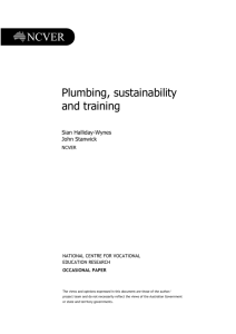 Plumbing Sustainability and training