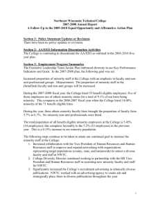 Affirmative Action 2007-2008 Report - NWTC Self Study