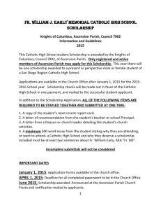 scholarship information - Ascension Catholic Church