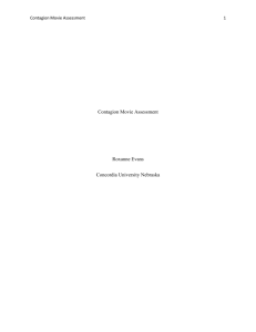 Contagion Movie Assessment - Concordia University, Nebraska