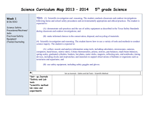 Science Curriculum Map 2013