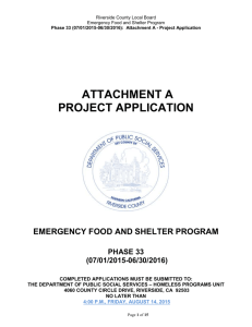 FEMA Emergency Food and Shelter Program