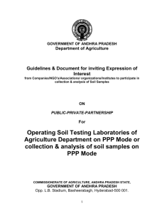 Operating Soil Testing Laboratories of Agriculture Department on
