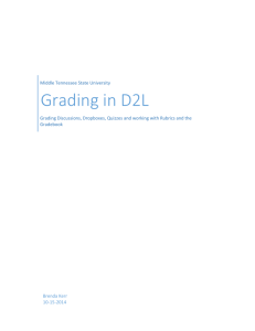 Grading in D2L - Middle Tennessee State University