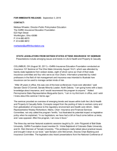 Press Release, 8-29-11 - The Griffith Foundation