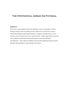 The Hypothetical versus the Fictional