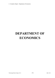 4. Evaluative Report - Department of Economics