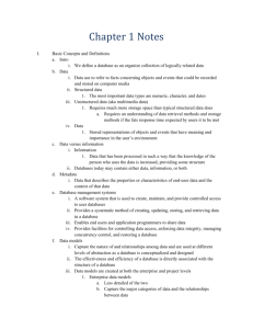 Chapter 1 Notes Basic Concepts and Definitions Intro We define a