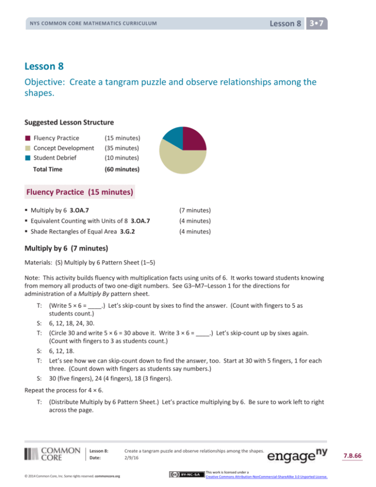 Grade 3 Mathematics Module 7, Topic B, Lesson 8