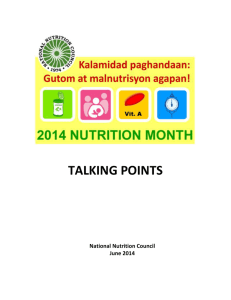 Nutrition Month TALKING POINTS - DepED