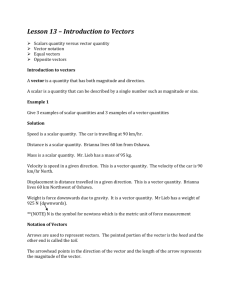 Lesson 13 – Introduction to Vectors.DOC