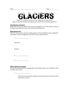 Name Date_________________ "Glaciers." Teachers` Domain. 17