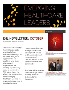 EHL National Newsletter – October 2014