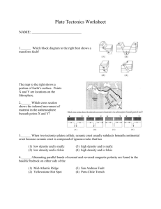 Review Worksheet On Plate Tectonics