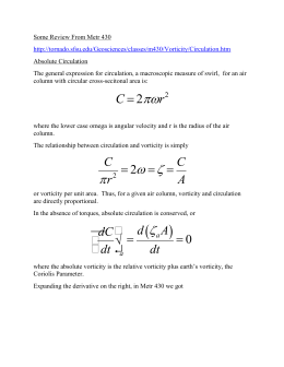 Lecture 4: Circulation And Vorticity