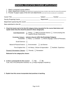 General Education Course Application Form in docx